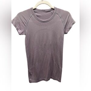 Lululemon swiftly tech shirt- size 6- grey/purple